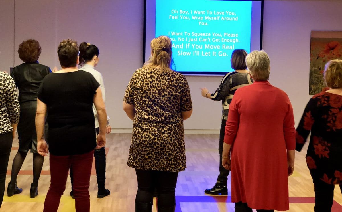 Koorleden van Pop Voices in Rotterdam